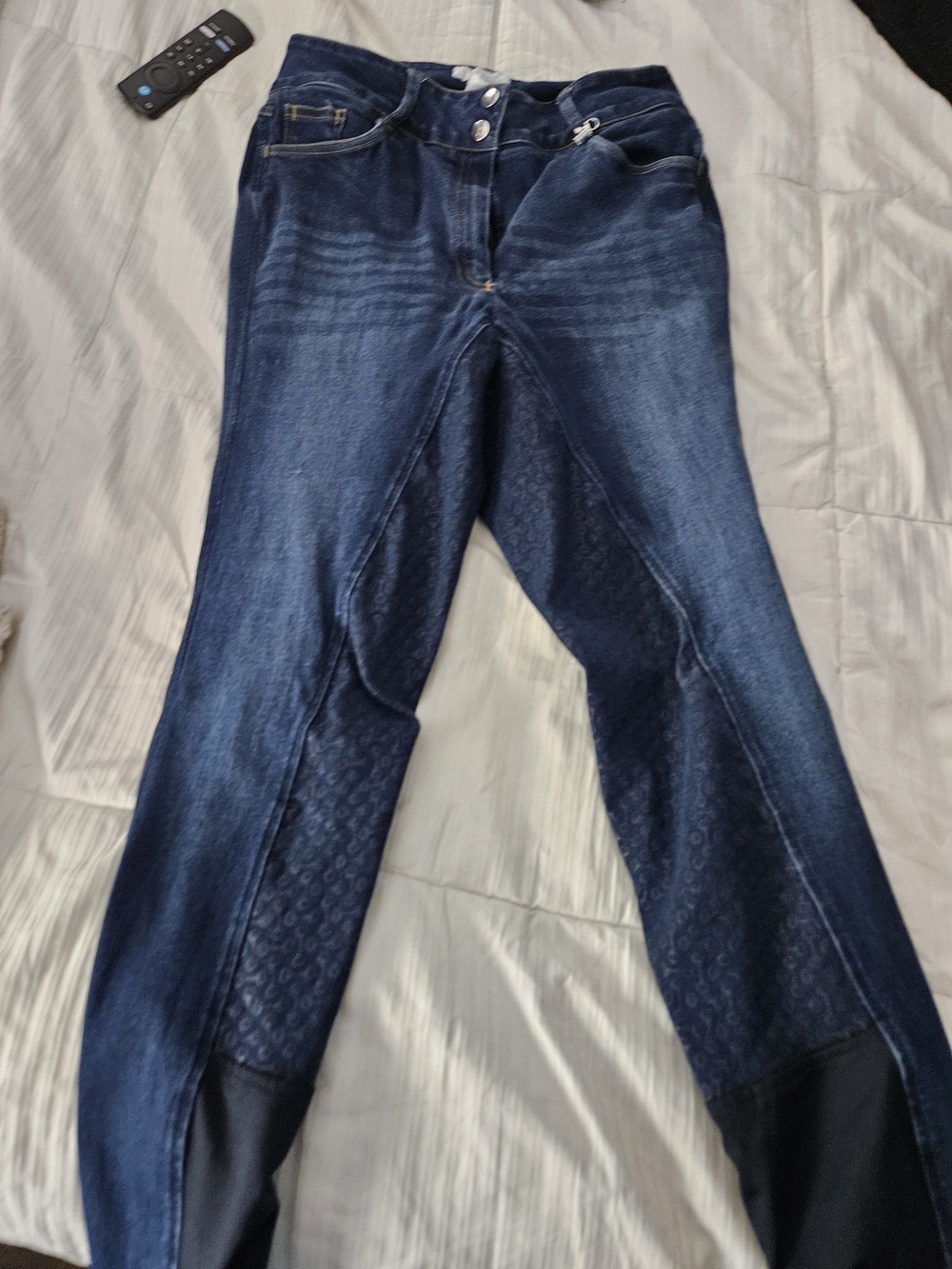 Women’s Dark Blue Stretch Jeggings with Grip Panels